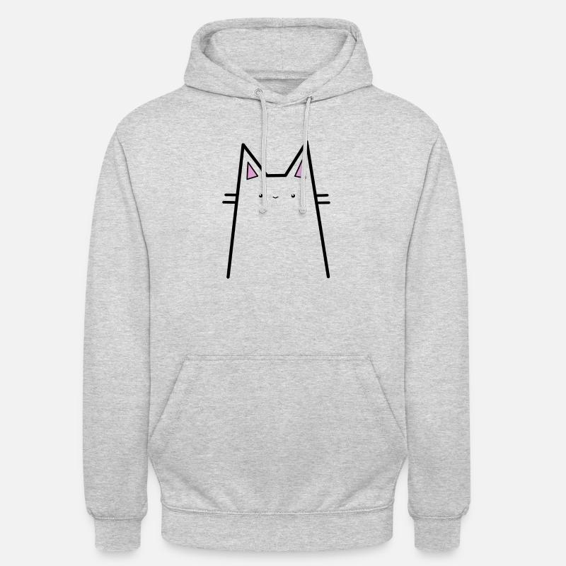 Conception de graphiques de chats - Sweat-shirt à capuche unisexe - gris clair chiné