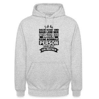 Dachdecker und Bauklempner Geschenke - Unisex Hoodie - Hellgrau meliert - Vorne - Alina (178cm) & Michal (187cm)