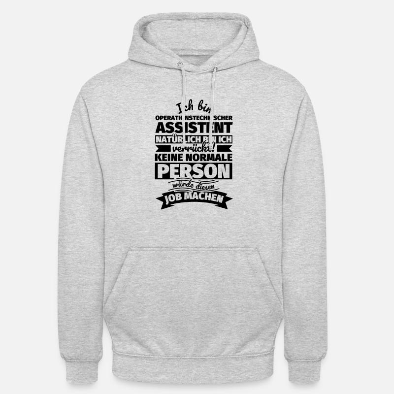 Operationstechnischer Assistent Geschenke - Unisex Hoodie - Hellgrau meliert