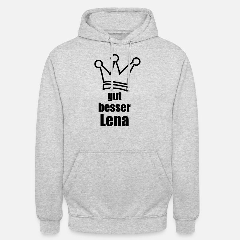 Lena - Unisex Hoodie - Hellgrau meliert