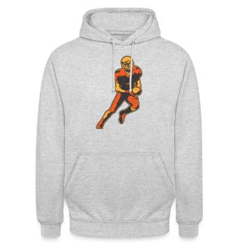 Footballeur - Sweat-shirt à capuche unisexe - gris clair chiné - Devant - Alina (178cm) & Michal (187cm)