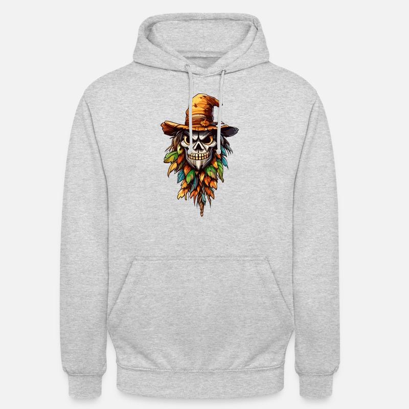 Vogelscheuche / Erntehelfer / Maisfeld / Feld - Unisex Hoodie - Hellgrau meliert