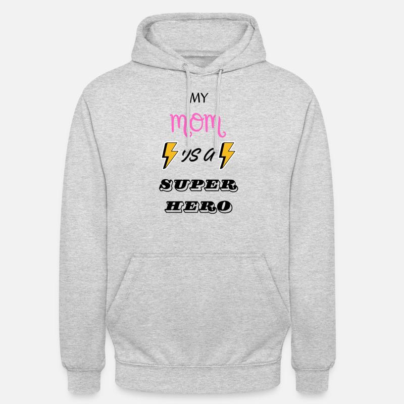 MEINE MUTTER IST EINE SUPERHELDIN - Unisex Hoodie - Hellgrau meliert