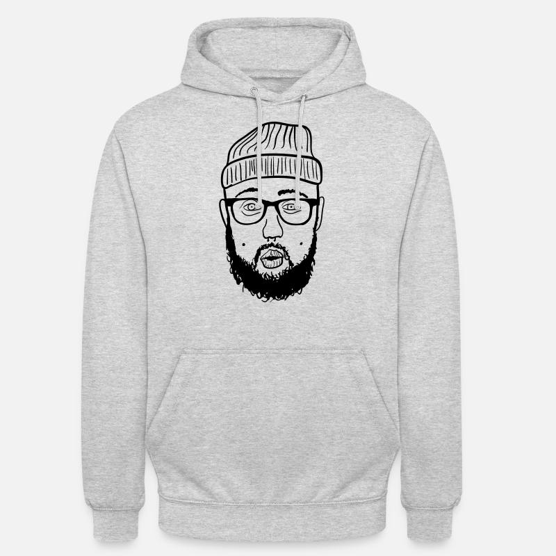 Hipster - Luvtröja unisex - ljusgråmelerad