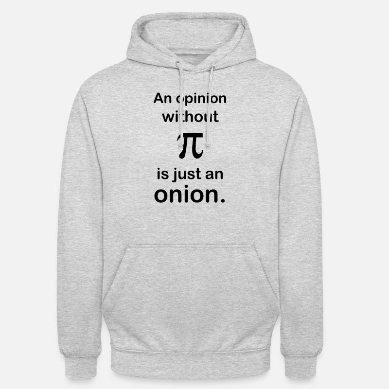 Conception de blague math - Sweat-shirt à capuche unisexe - gris clair chiné