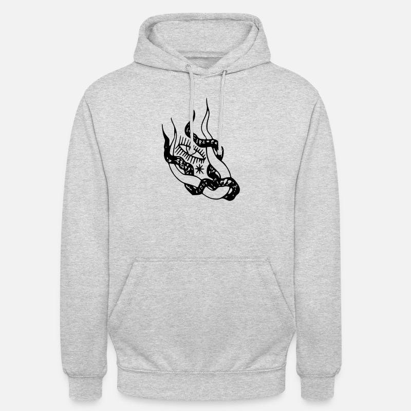 Œil de serpent 2 - Sweat-shirt à capuche unisexe - gris clair chiné
