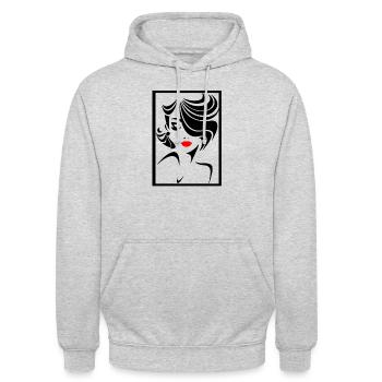 Sexy woman silhouette - Unisex Hoodie - light heather grey - Front - Alina (178cm) & Michal (187cm)
