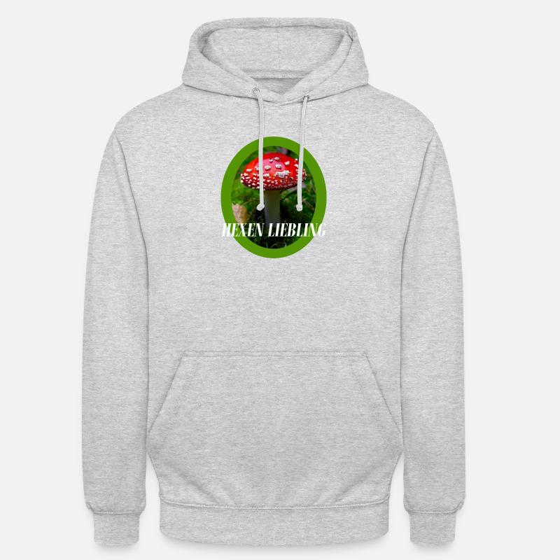 Conception du champignon - Sweat-shirt à capuche unisexe - gris clair chiné