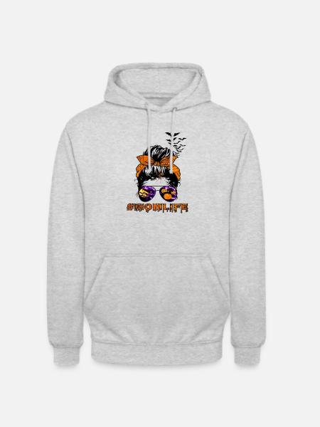 Mama Leben Halloween - Unisex Hoodie - Hellgrau meliert