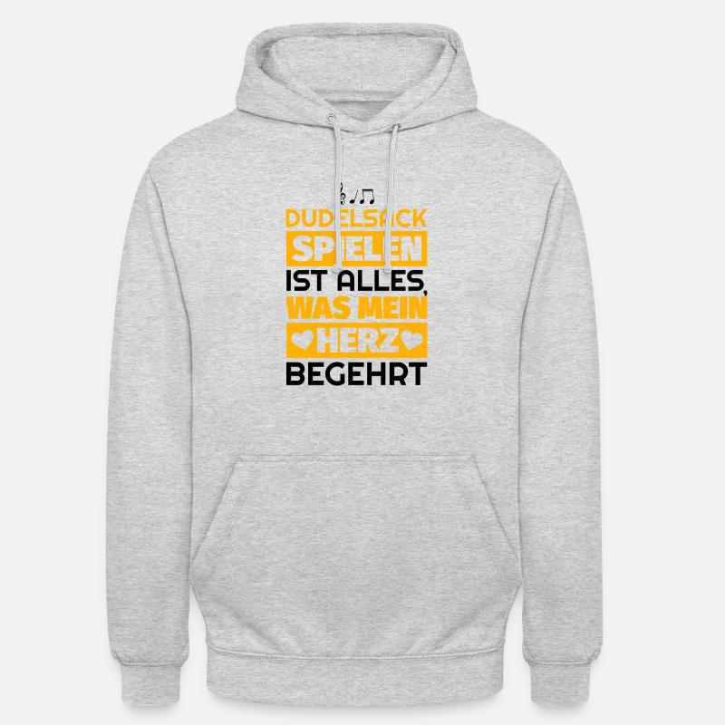 Dudelsack Geschenke - Unisex Hoodie - Hellgrau meliert