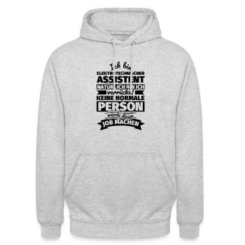 Elektrotechnischer Assistent Geschenke - Unisex Hoodie - Hellgrau meliert - Vorne - Alina (178cm) & Michal (187cm)