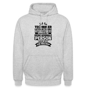 Techniker Luftfahrttechnik Geschenke - Unisex Hoodie - Hellgrau meliert - Vorne - Alina (178cm) & Michal (187cm)