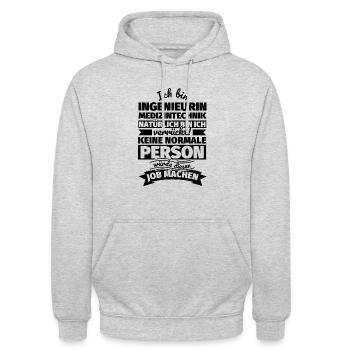 Ingenieurin Medizintechnik Geschenke - Unisex Hoodie - Hellgrau meliert - Vorne - Alina (178cm) & Michal (187cm)