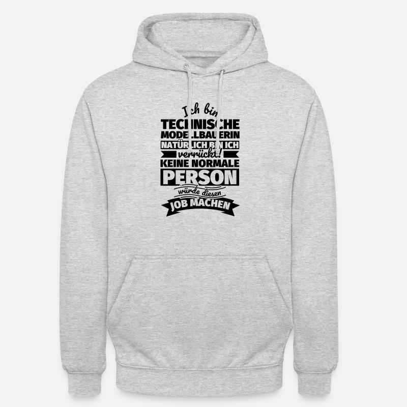 Technische Modellbauerin Geschenke - Unisex Hoodie - Hellgrau meliert