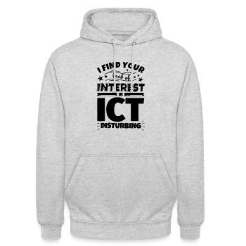 ICT lustiges Geschenk - Unisex Hoodie - Hellgrau meliert - Vorne - Alina (178cm) & Michal (187cm)