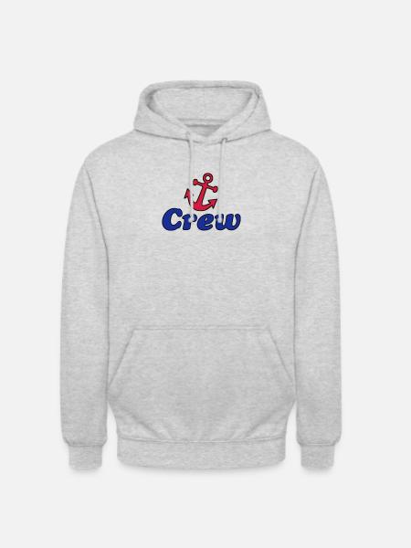crew_anker - Sweat-shirt à capuche unisexe - gris clair chiné