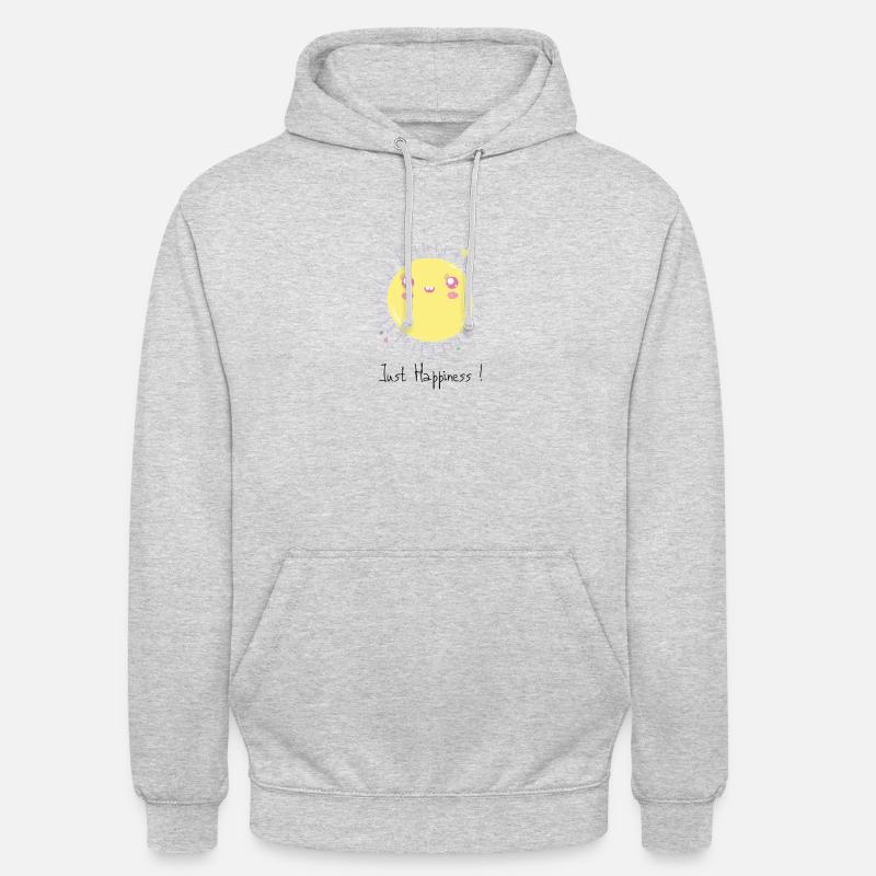 Design mignon de soleil représentant la Joie ! - Sweat-shirt à capuche unisexe - gris clair chiné