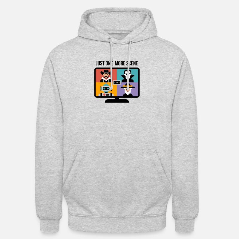 Juste une scène de plus - Sweat-shirt à capuche unisexe - gris clair chiné