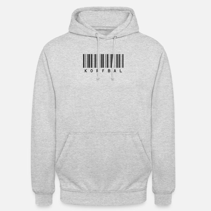Korfball CODE-BARRES - Sweat-shirt à capuche unisexe - gris clair chiné