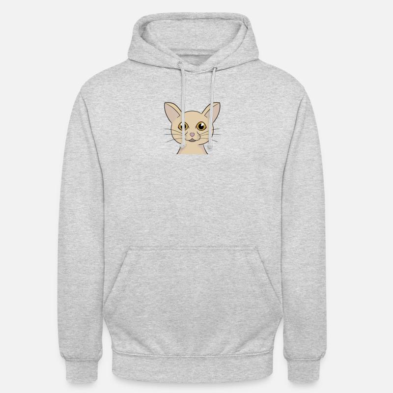 comic katze - Unisex Hoodie - Hellgrau meliert