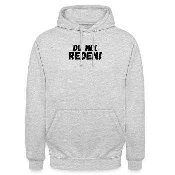 Du nix reden - Unisex Hoodie - Hellgrau meliert - Vorne - Alina (178cm) & Michal (187cm)