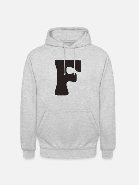 F - Sweat-shirt à capuche unisexe - gris clair chiné