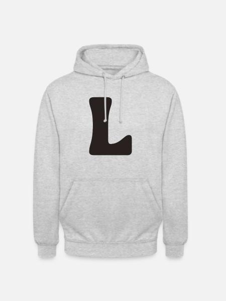 L - Unisex Hoodie - Hellgrau meliert