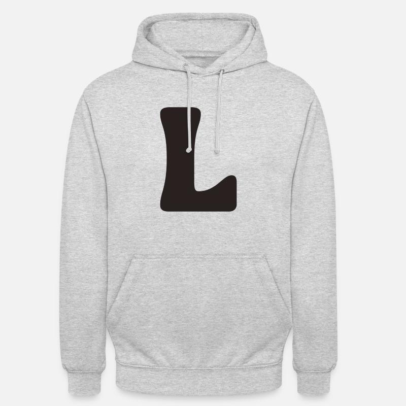 L - Sweat-shirt à capuche unisexe - gris clair chiné