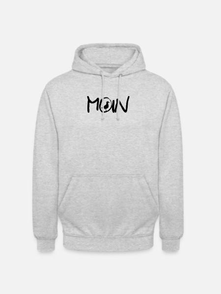 Moin mit Möwe - Unisex Hoodie - Hellgrau meliert