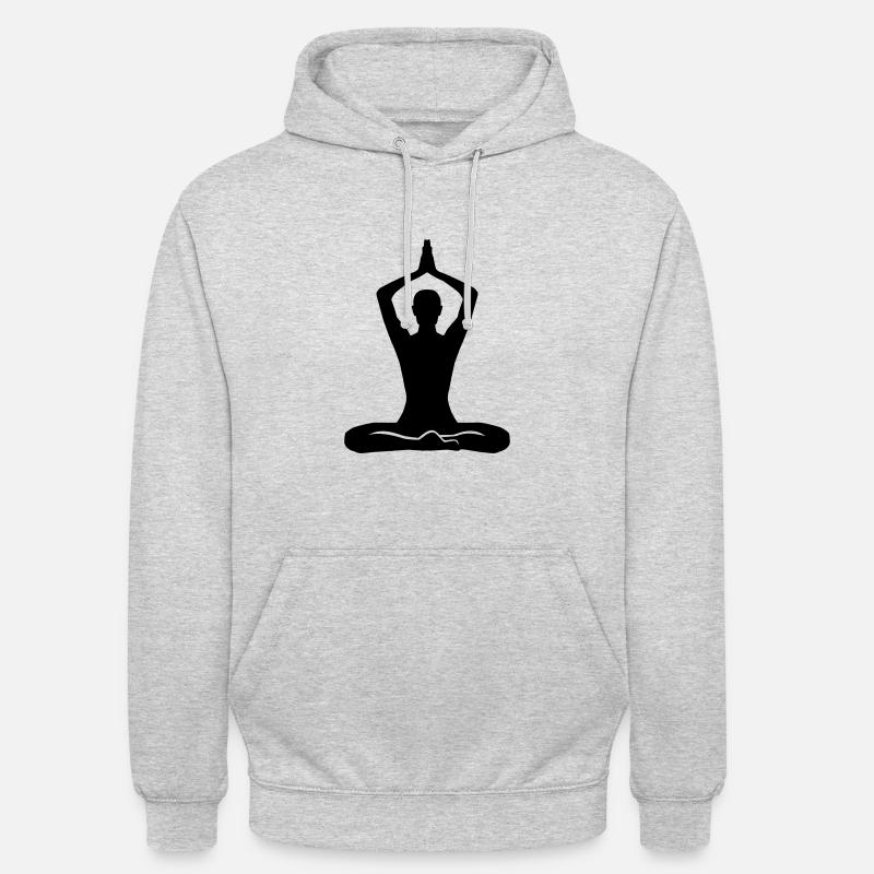 méditation - Sweat-shirt à capuche unisexe - gris clair chiné