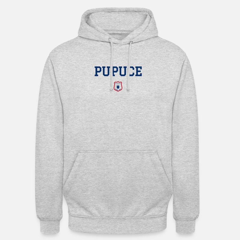 PUPUCE - Puce - Sweat-shirt à capuche unisexe - gris clair chiné