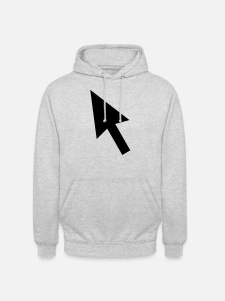 Mauszeiger - Unisex Hoodie - Hellgrau meliert