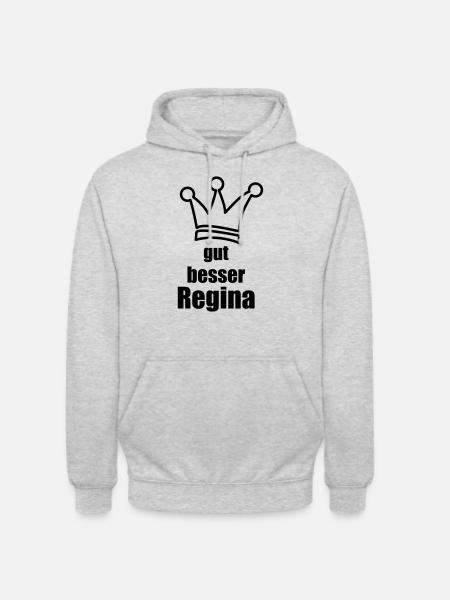Regina - Unisex Hoodie - Hellgrau meliert