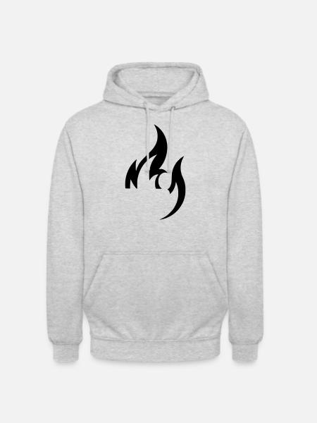 flamme - Unisex Hoodie - Hellgrau meliert