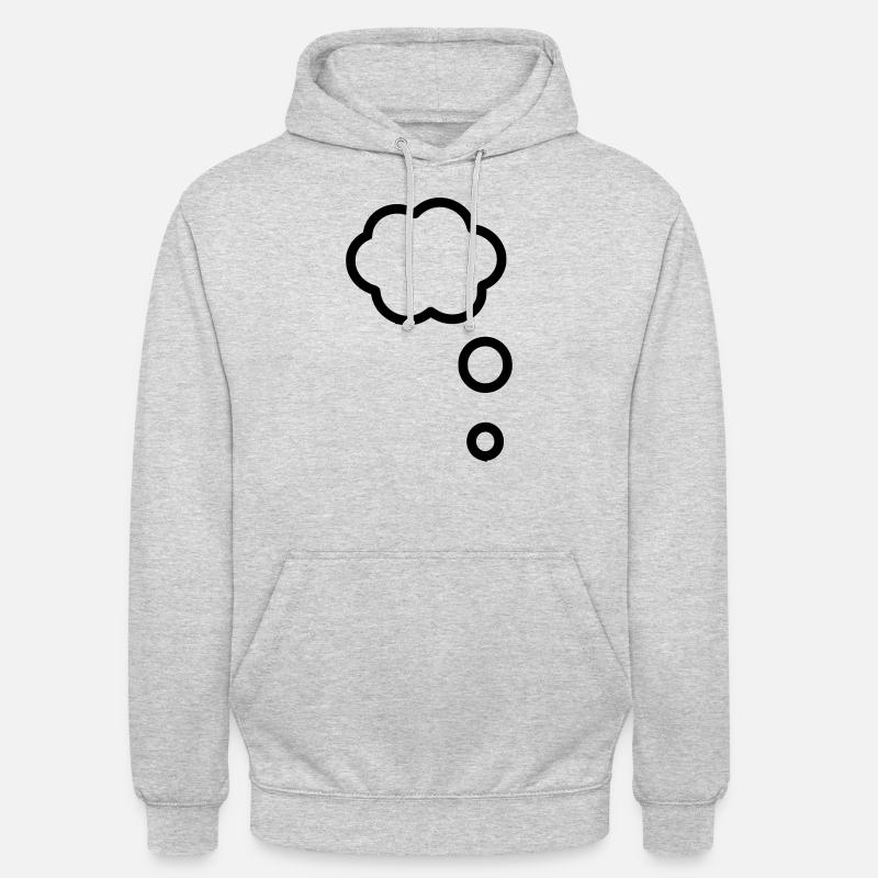 bulle de pensée - Sweat-shirt à capuche unisexe - gris clair chiné