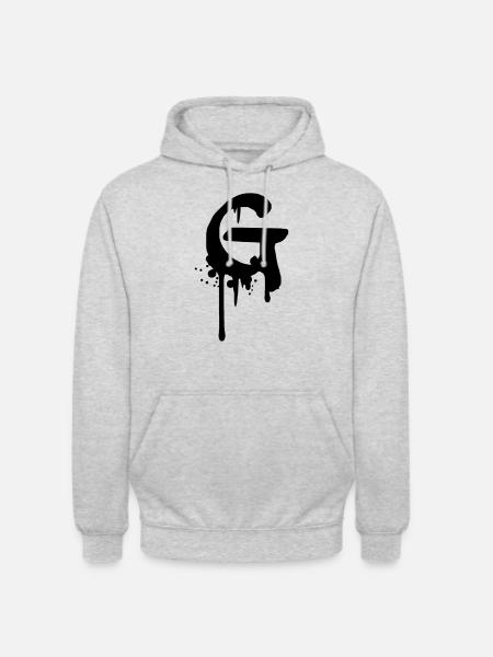 G graffiti drops Farbklex spray - Unisex Hoodie - light heather grey