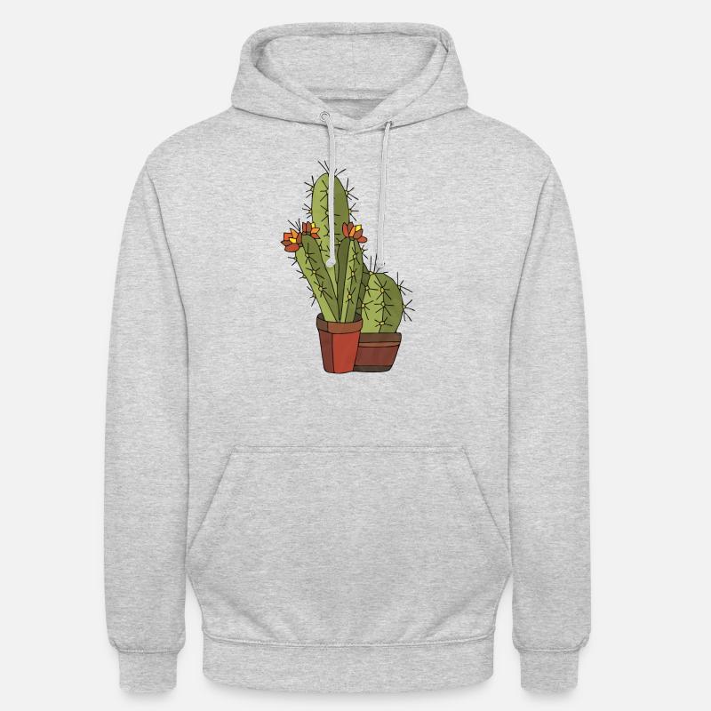 Fleur - Sweat-shirt à capuche unisexe - gris clair chiné