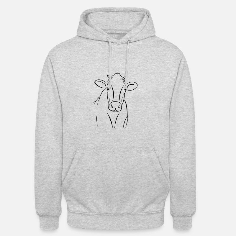 Erna - Sweat-shirt à capuche unisexe - gris clair chiné