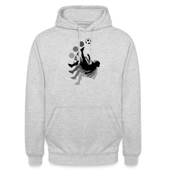 Fall Back Football Footballer Penalty Player - Unisex Hoodie - light heather grey - Front - Alina (178cm) & Michal (187cm)