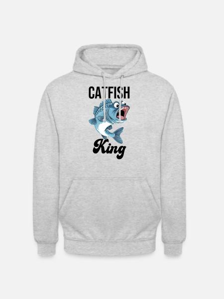 Catfish King - Unisex Hoodie - light heather grey