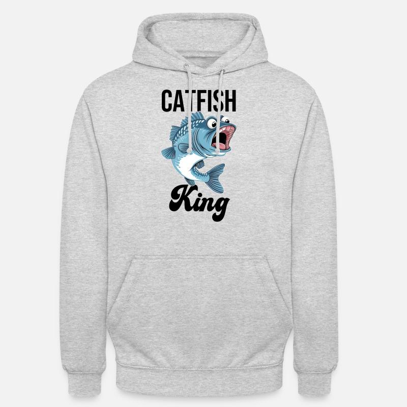 Roi du poisson-chat - Sweat-shirt à capuche unisexe - gris clair chiné