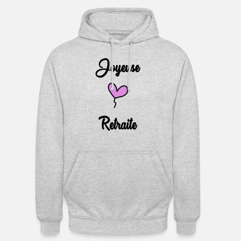 RETRAITE. RETRAITE. RETRAITEE. RETRAITE - Sweat-shirt à capuche unisexe - gris clair chiné