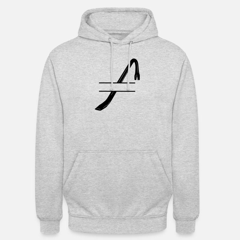 Einbruchslogo Brechstange oder Brechstange - Unisex Hoodie - Hellgrau meliert