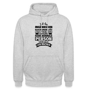 Ingenieurin Elektromobilität Geschenke - Unisex Hoodie - Hellgrau meliert - Vorne - Alina (178cm) & Michal (187cm)
