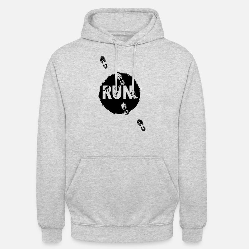 Déclaration run - Sweat-shirt à capuche unisexe - gris clair chiné