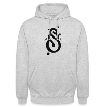 Pikorua Maori - Sweat-shirt à capuche unisexe - gris clair chiné - Devant - Alina (178cm) & Michal (187cm)