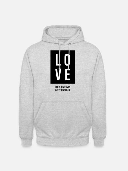 Love hurts gift - Unisex Hoodie - light heather grey