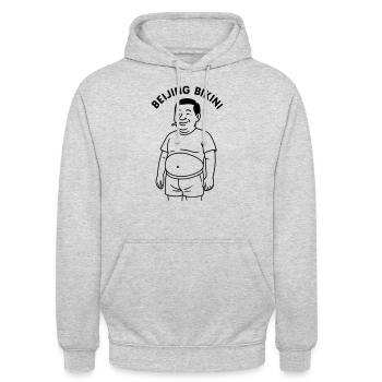 Beijing Bikini - Unisex Hoodie - Hellgrau meliert - Vorne - Alina (178cm) & Michal (187cm)