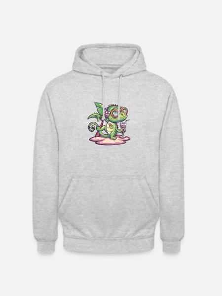 Chameleon Summer Vacation - Unisex Hoodie - light heather grey
