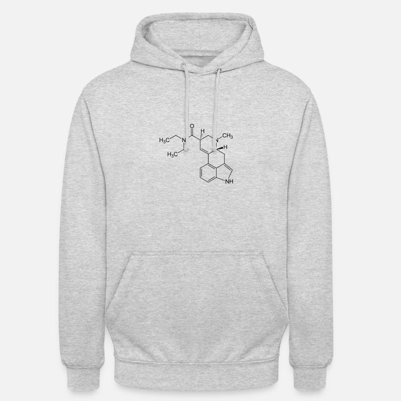 Molécule de LSD - Sweat-shirt à capuche unisexe - gris clair chiné